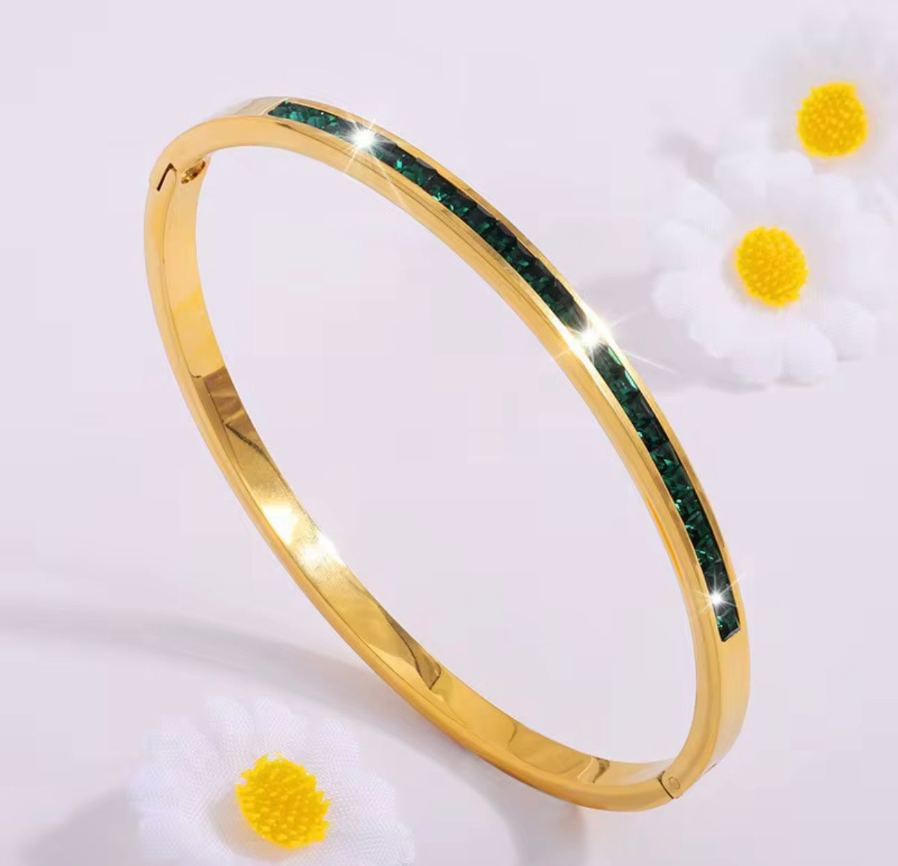 Emerald Diamond Bangle