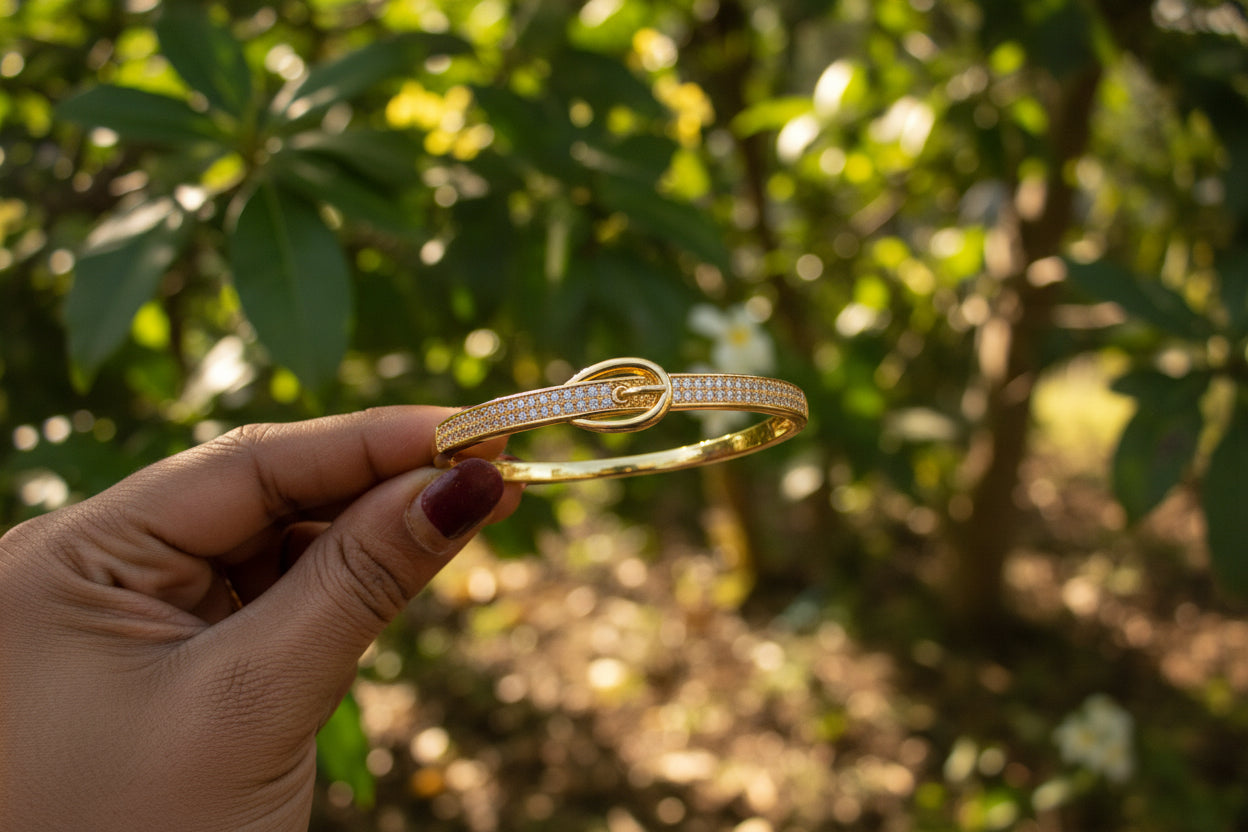 American Diamond Belt Bracelet