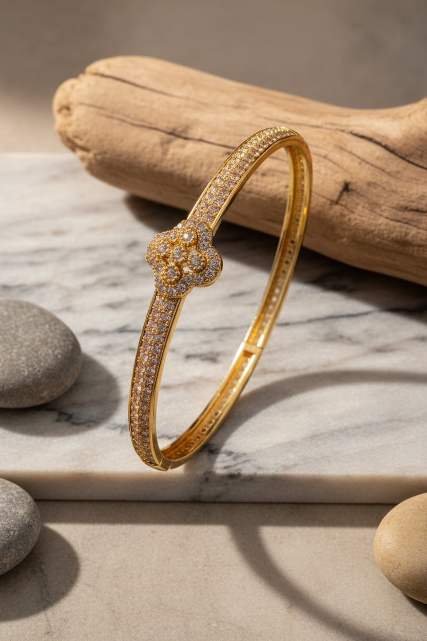American Diamond Clover Bracelet-⭐ 1-Year Warranty