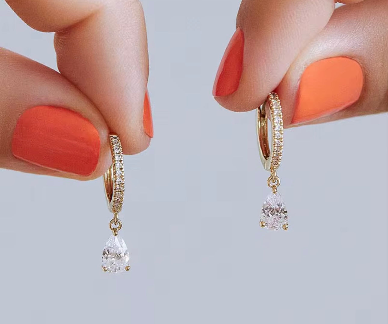 Elegant Crystal Hoop Earring kohi shop