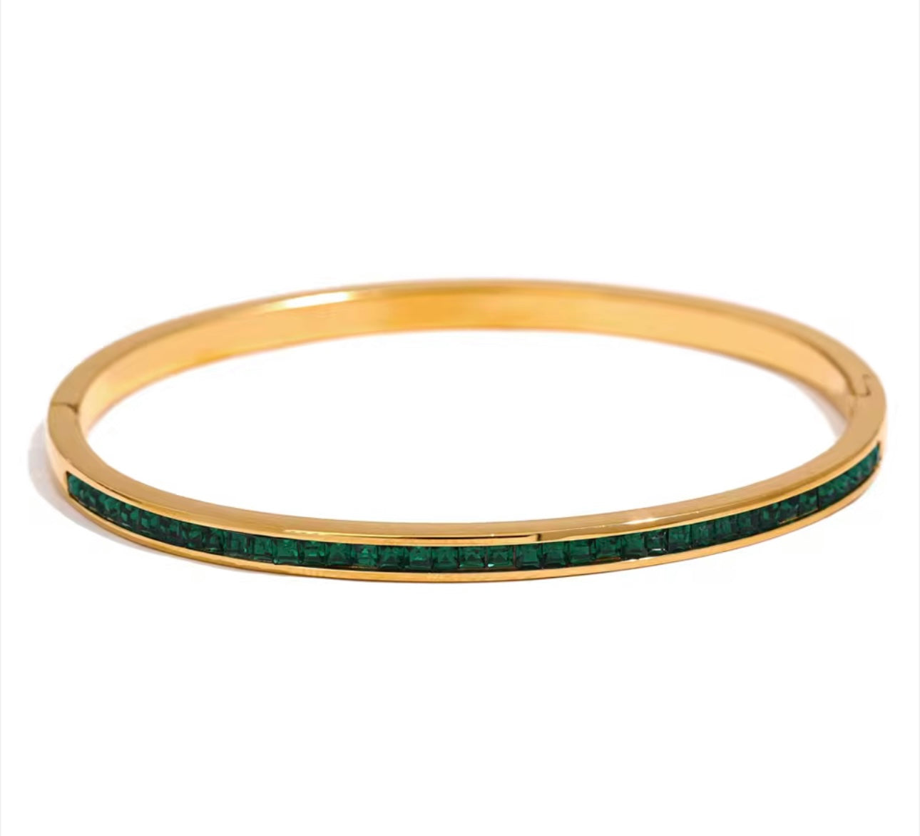 Emerald Diamond Bangle