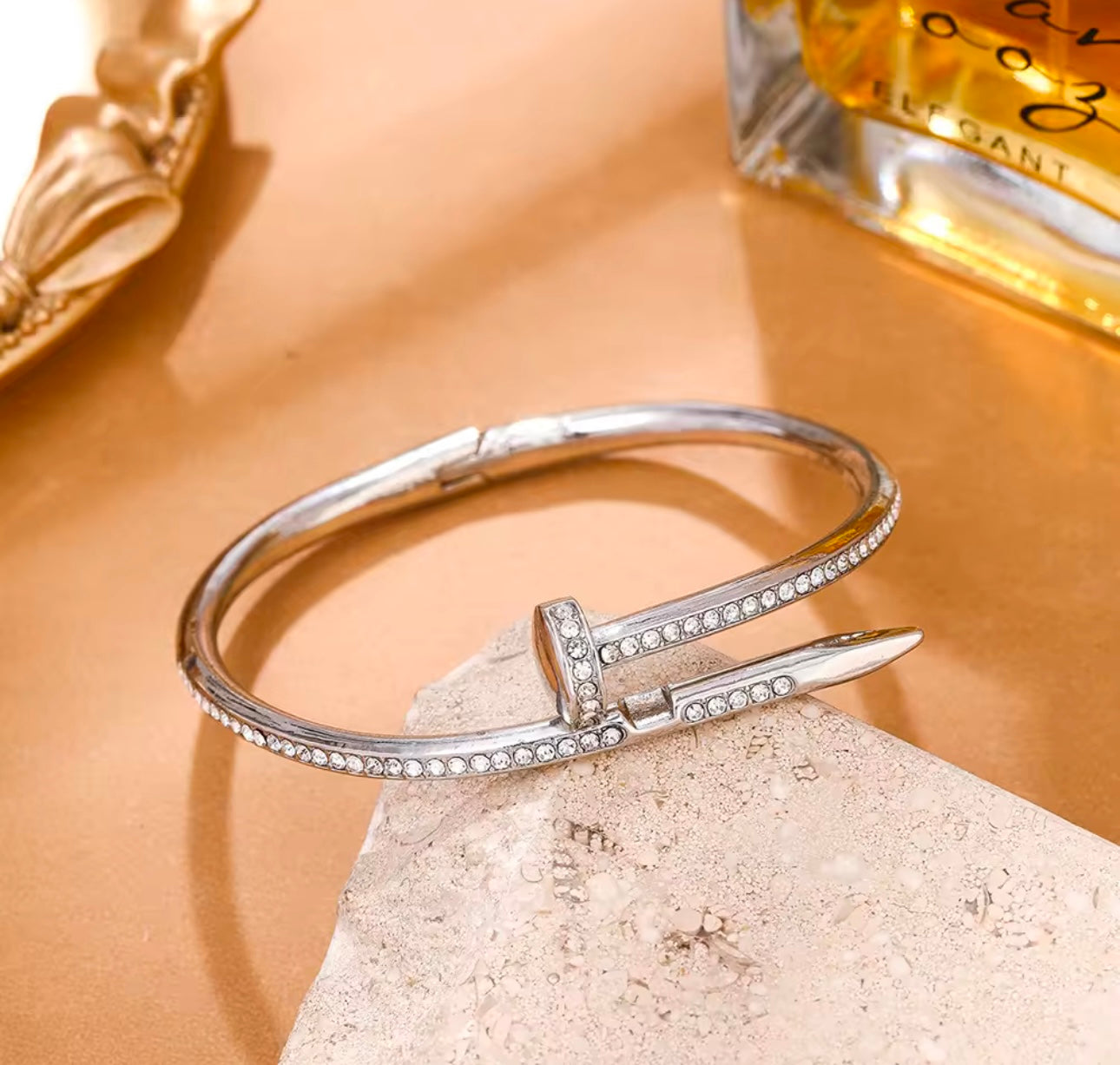 Rhinestone Crystal Nail Bracelet