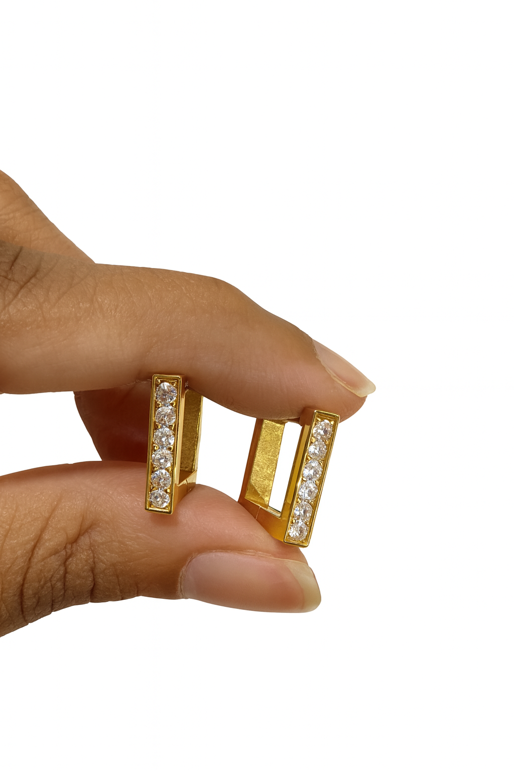 Zirconia Studded Hoop-Everyday Collection