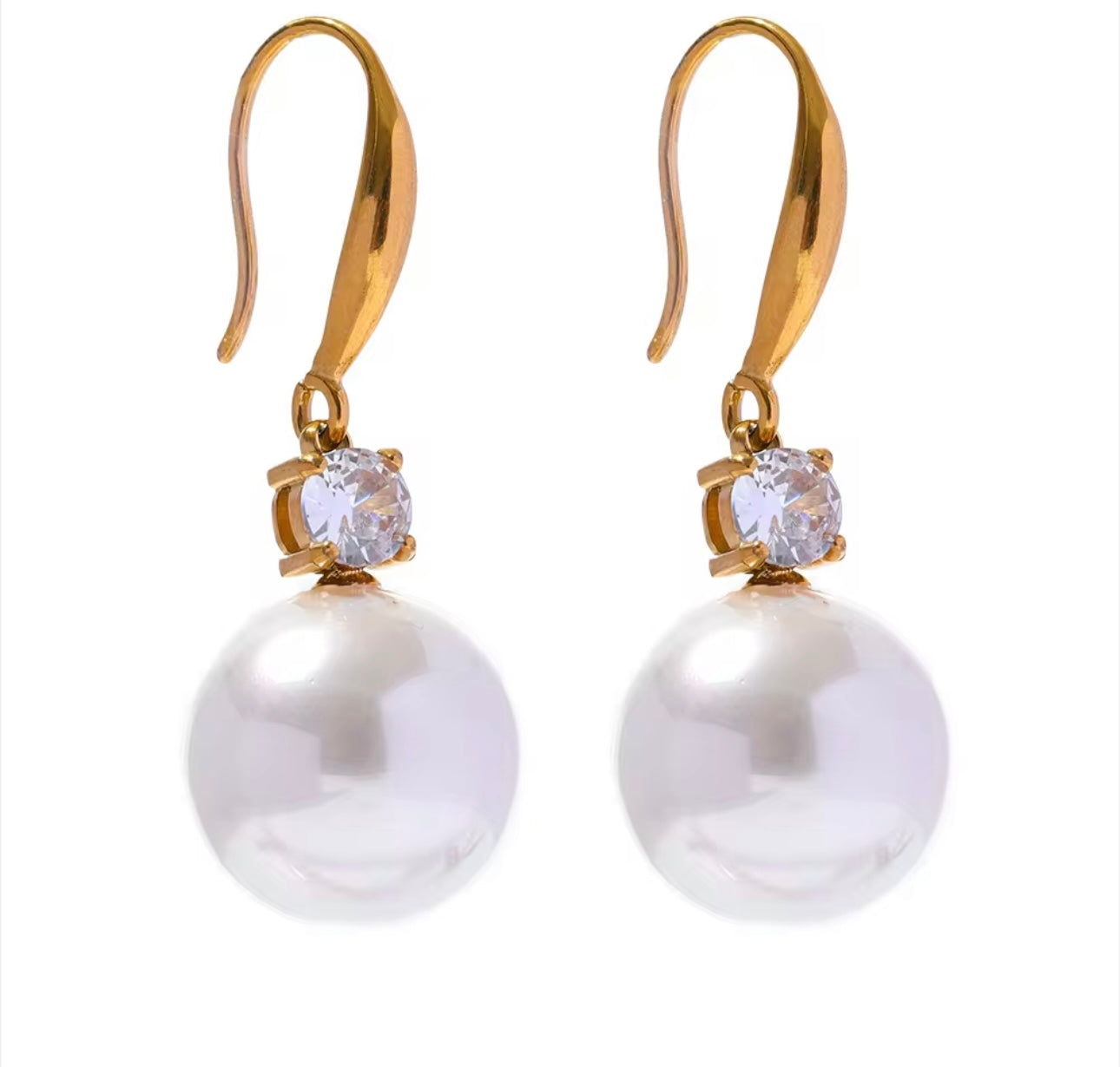 Crystal Pearl Earring kohi shop