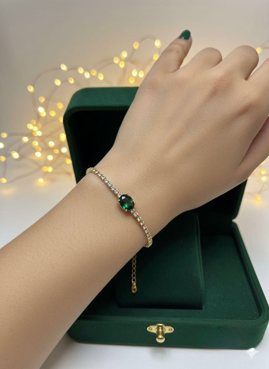Zirconia Emerald Loss Bracelet