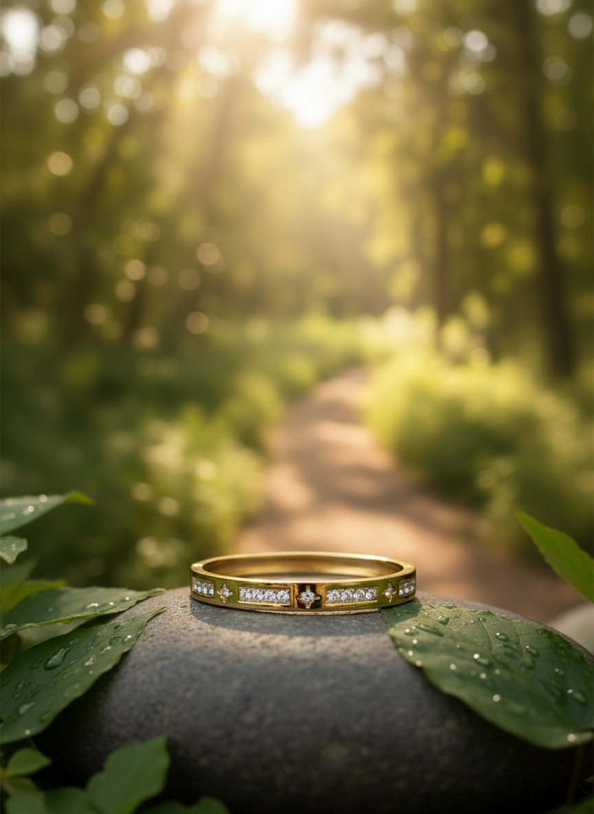 Zirconia Star Bangle