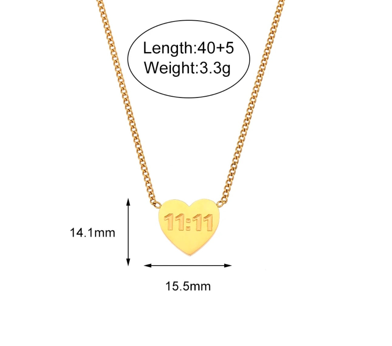 11:11 Angle Heart Pendent kohi shop