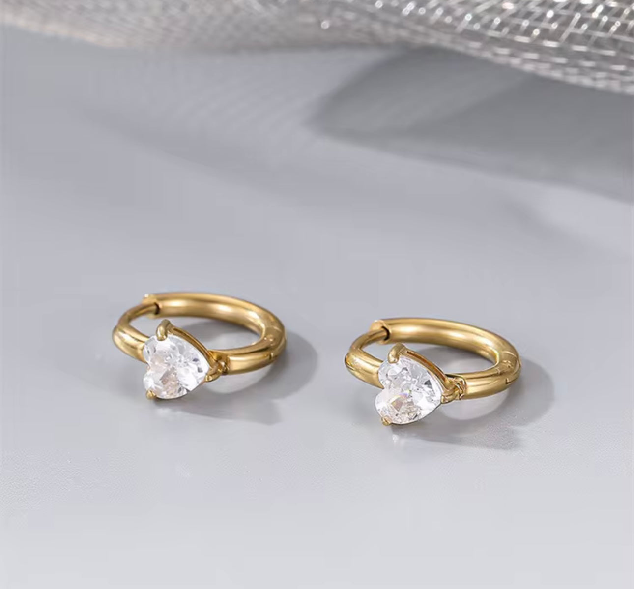 Heart Hoop Earrings kohi shop