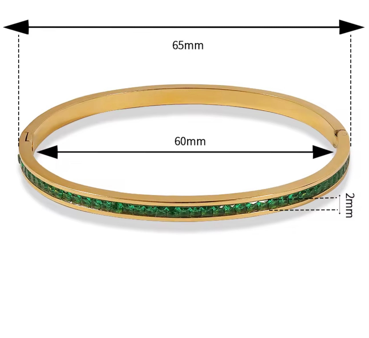 Emerald Diamond Bangle