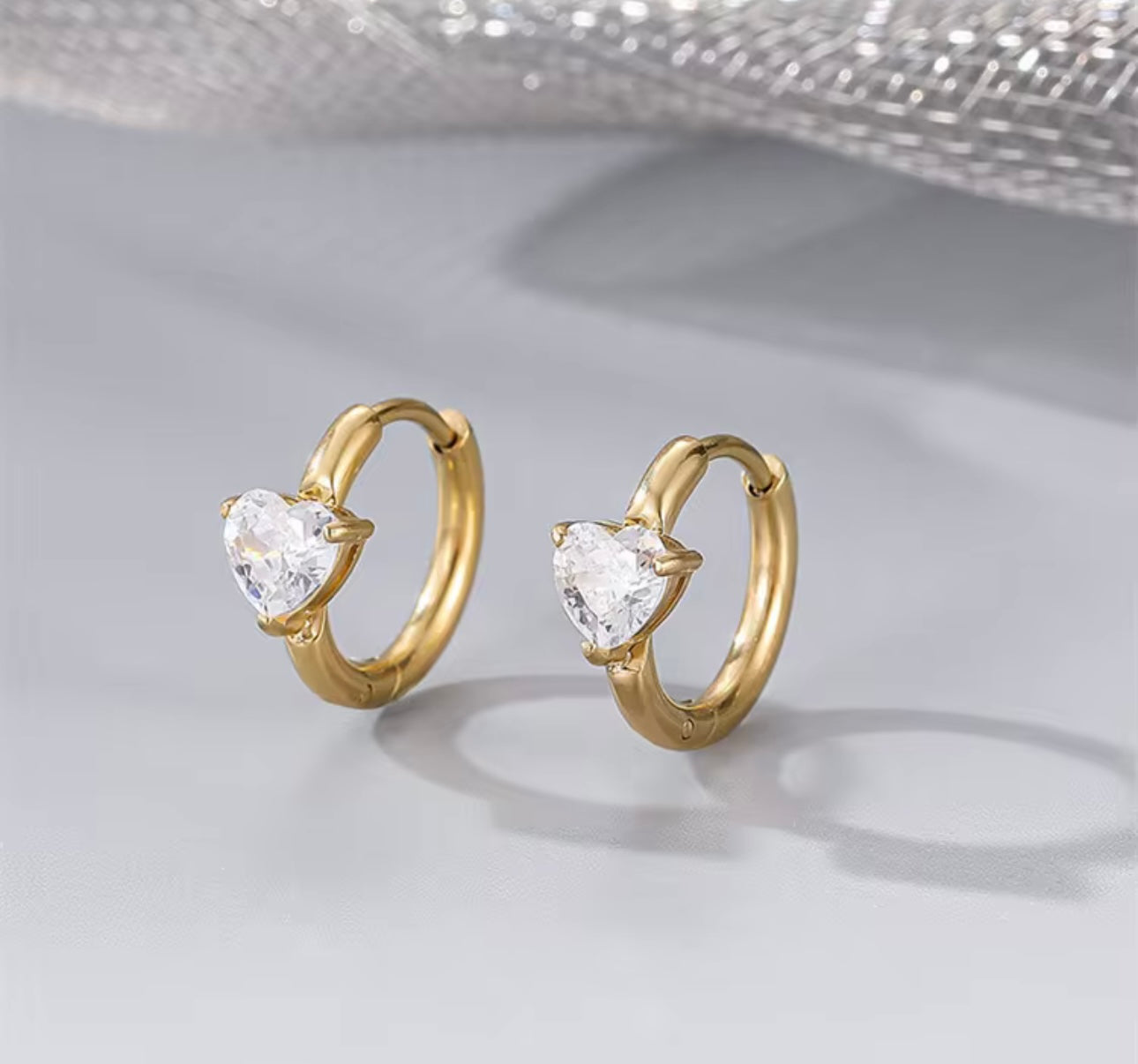 Heart Hoop Earrings kohi shop