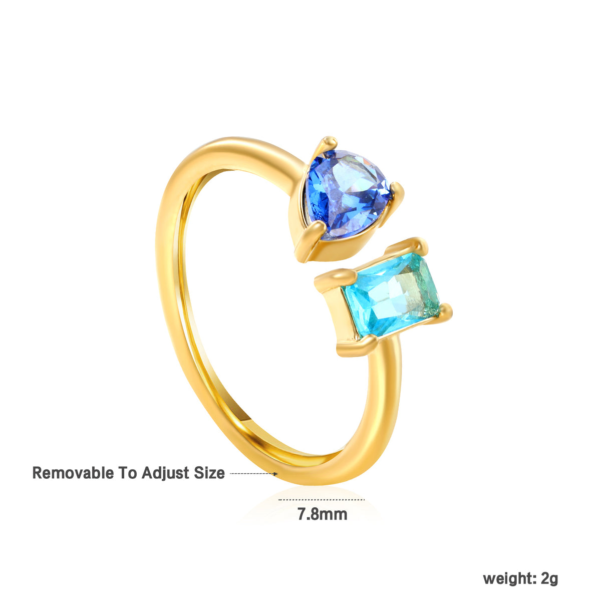Aqua Crystal Ring