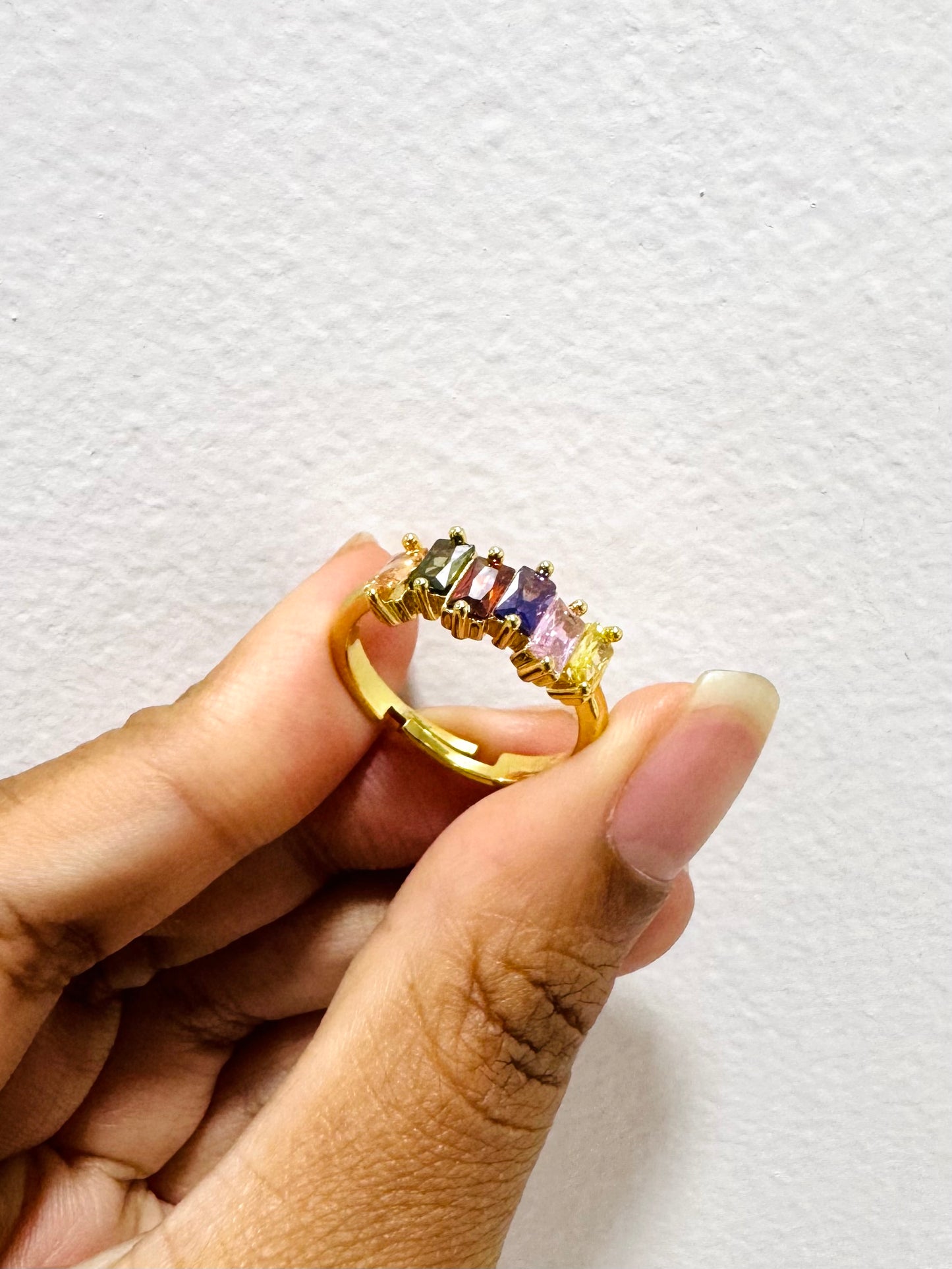 Diwali collection Multi Crystal Ring