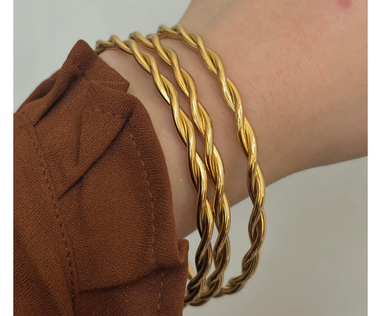 3 set Twisted Bangle