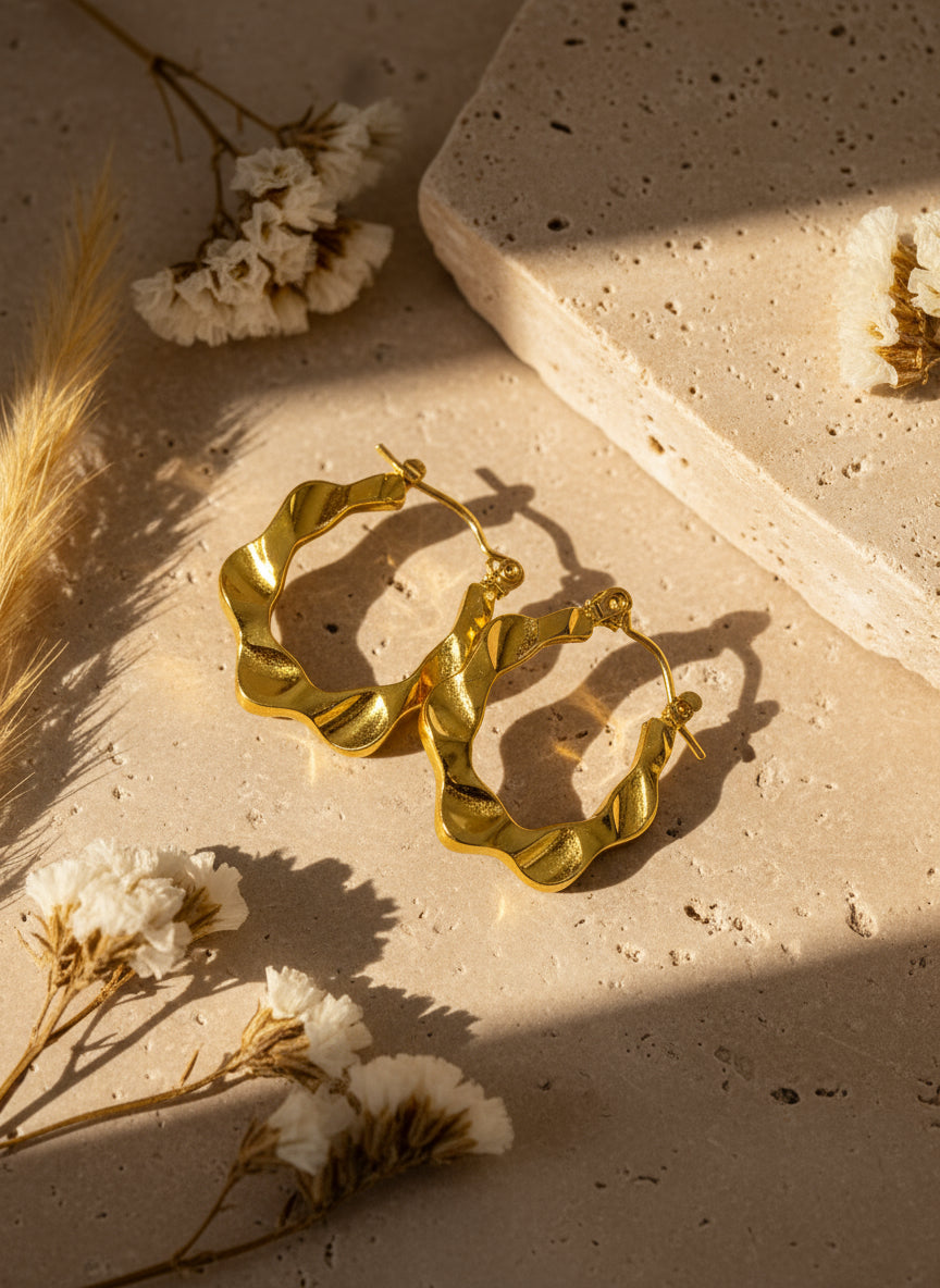 Criss Cross Twisted Hoops kohi
