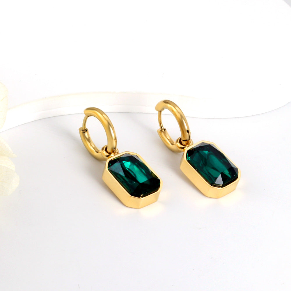 Emerald Crystal Earring