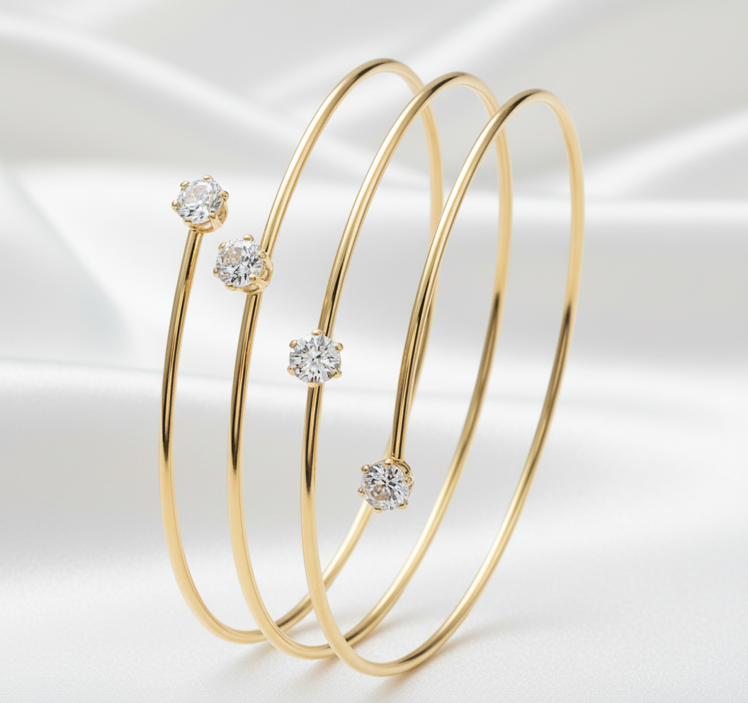 Zirconia Diamond Flex Bangle