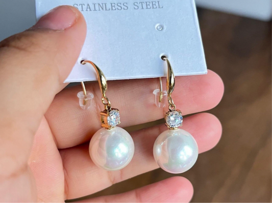 Crystal Pearl Earring kohi shop