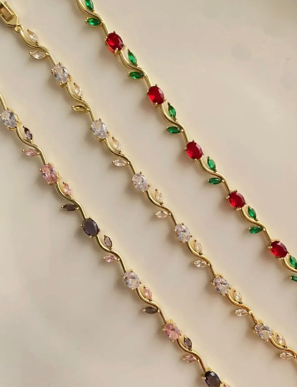 Multi Crystal Tulip Bracelet