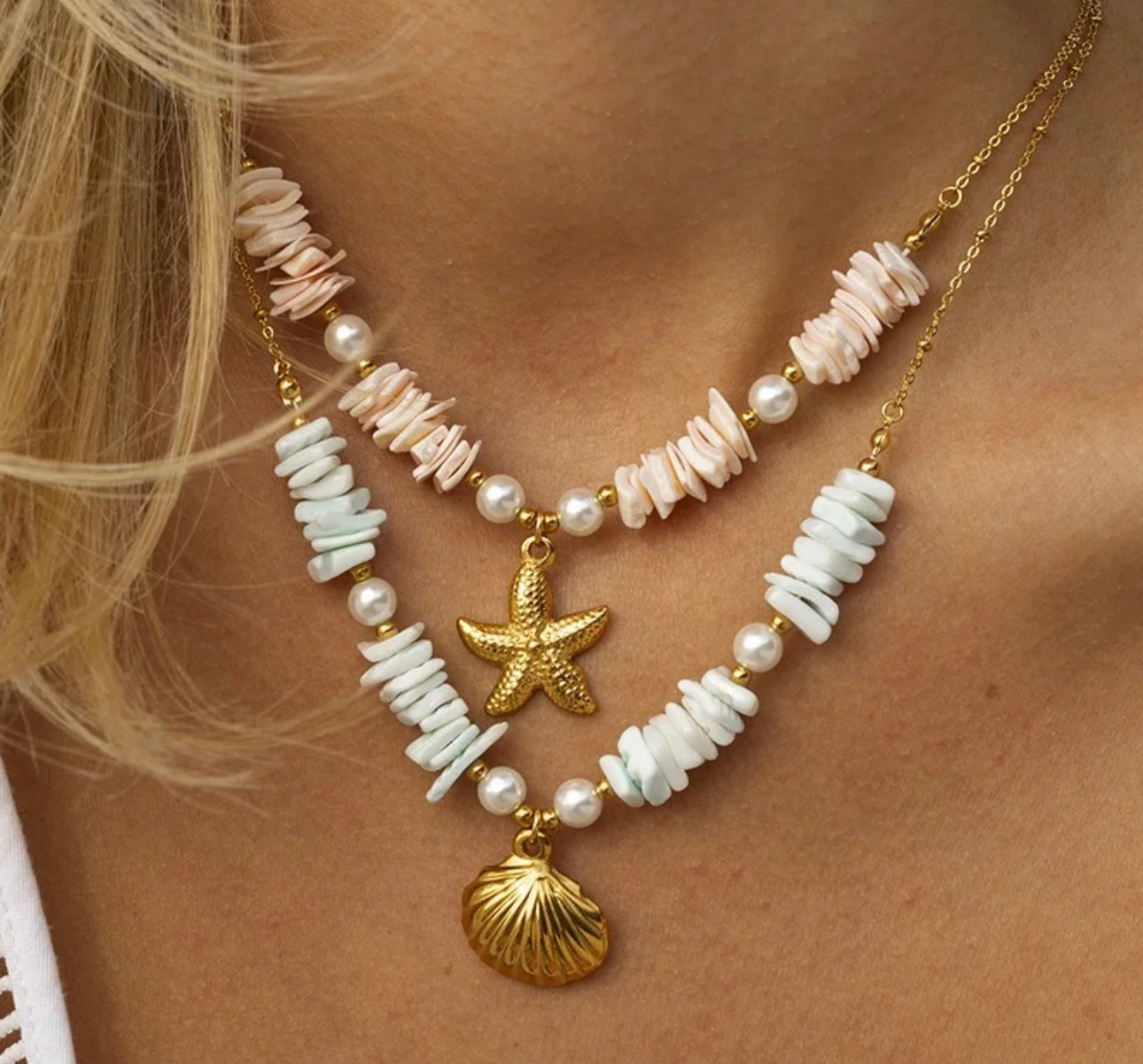 Summer Starfish Pendent Beach Necklace kohi shop