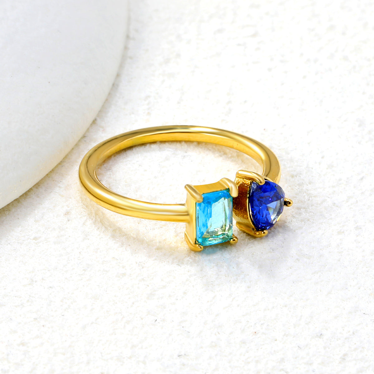 Aqua Crystal Ring