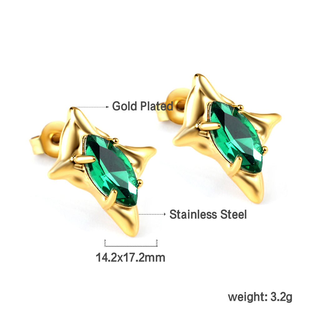 Emerald Statement Earring