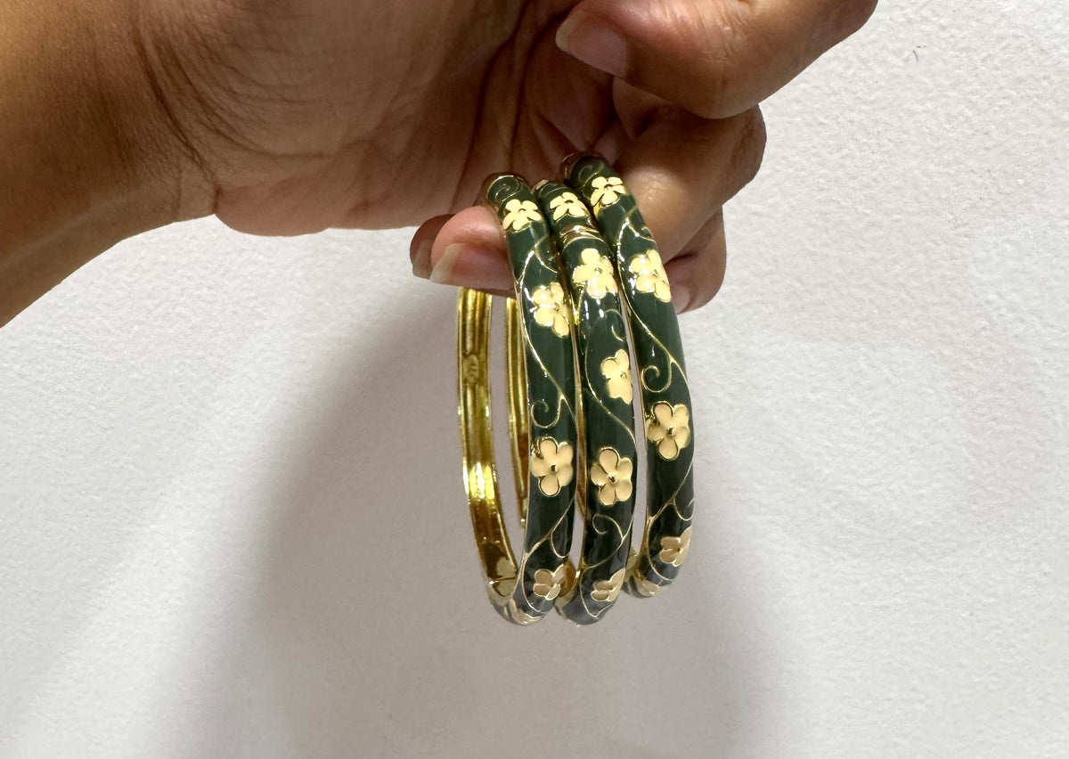 Flower Italian Bangle