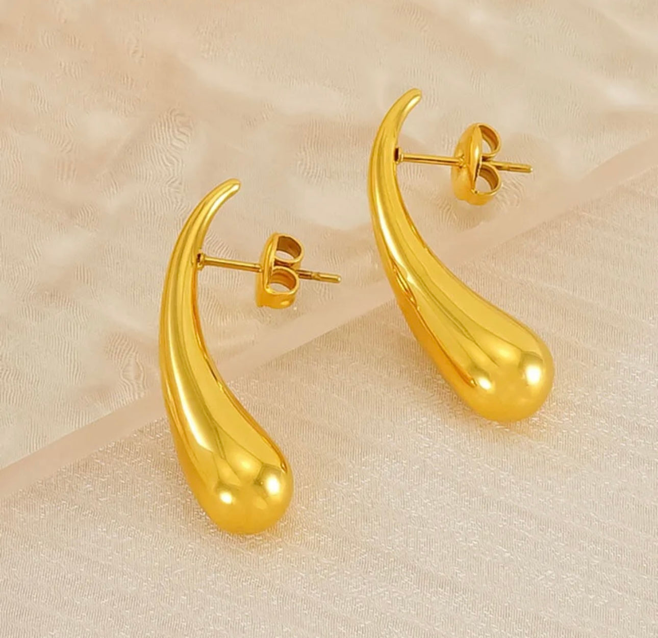 Long Teardrop Earrings kohi
