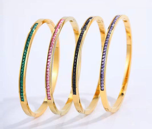Emerald Diamond Bangle