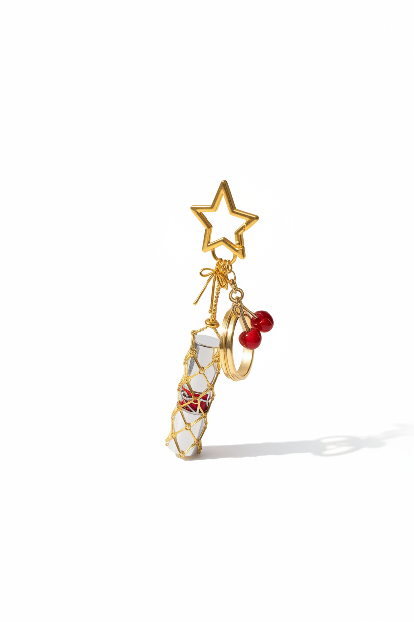 Viral Cherry Keychain