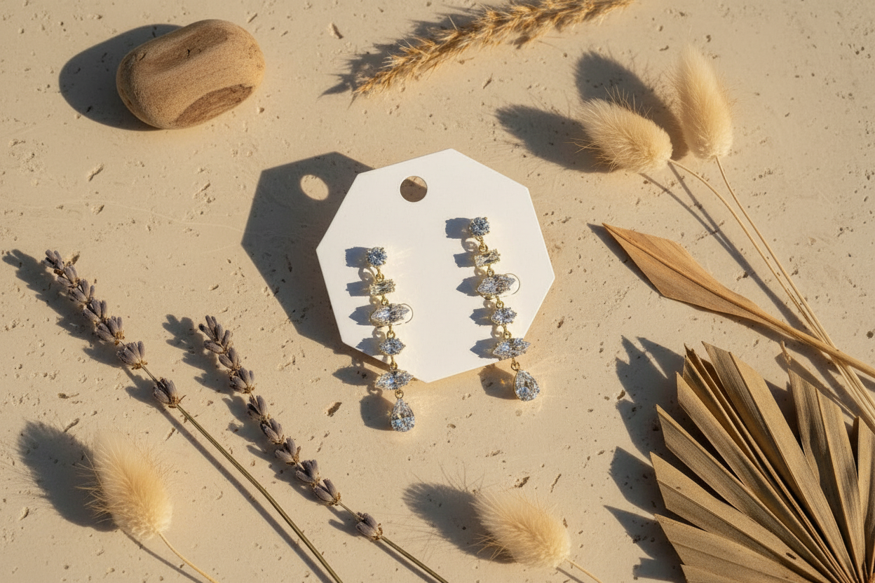 Rose Crystal Earrings