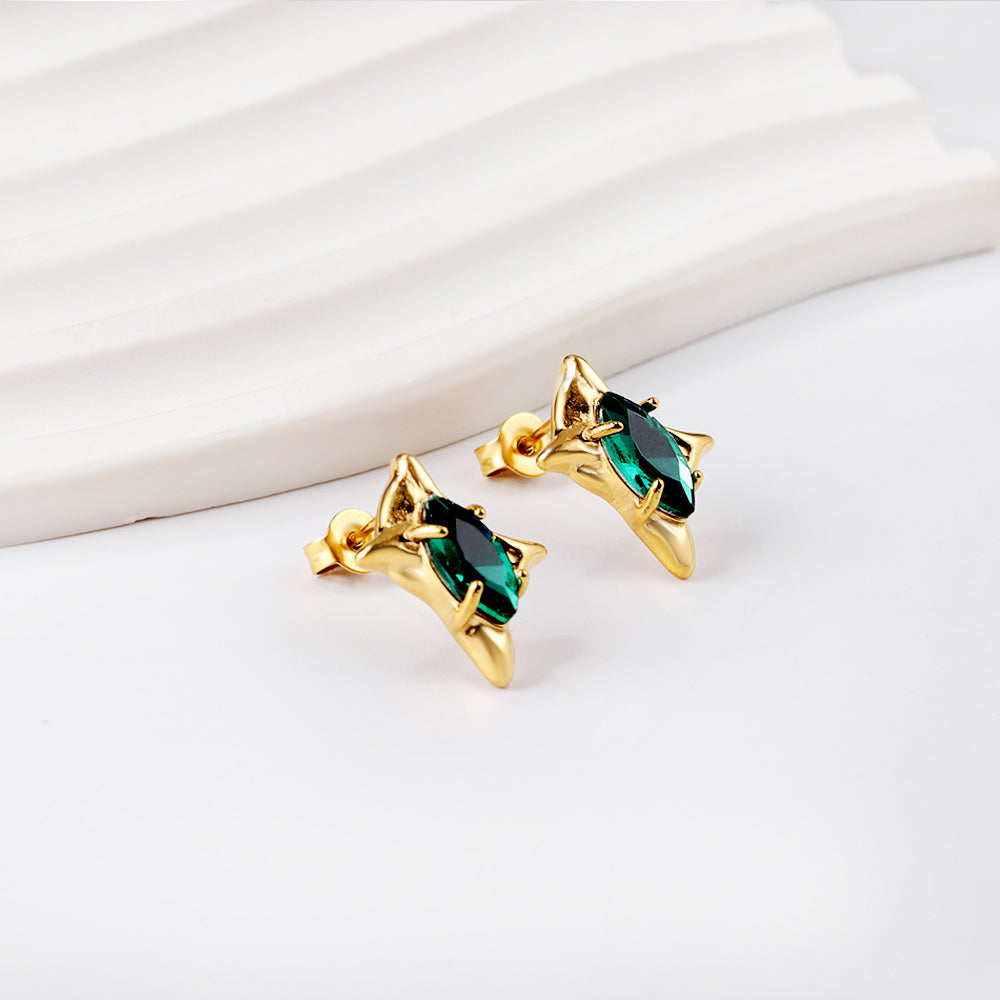 Emerald Statement Earring