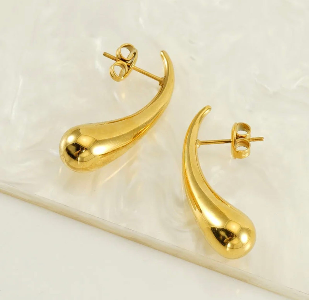 Long Teardrop Earrings kohi