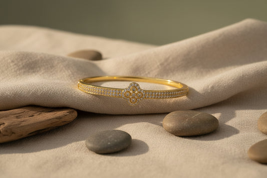 American Diamond Clover Bracelet