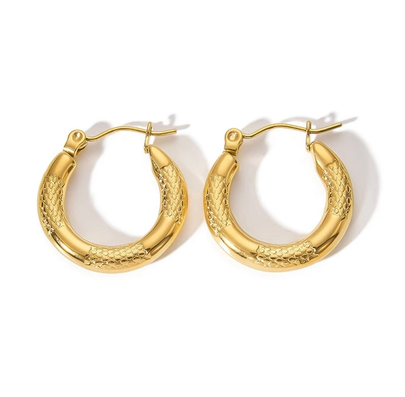 Gold Plated Circle Hoops kohi