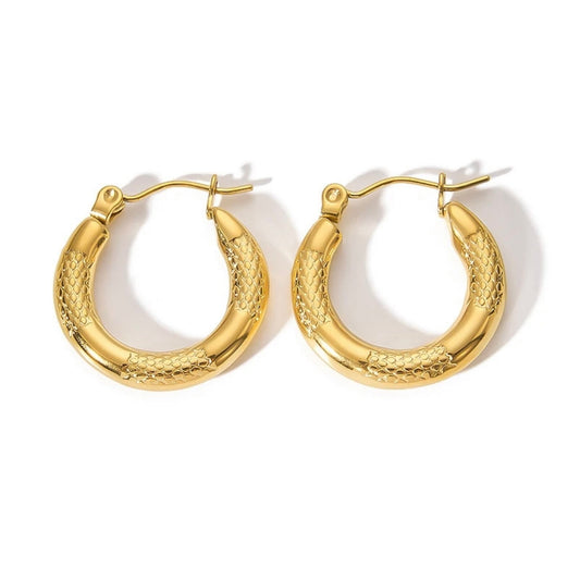Gold Plated Circle Hoops kohi