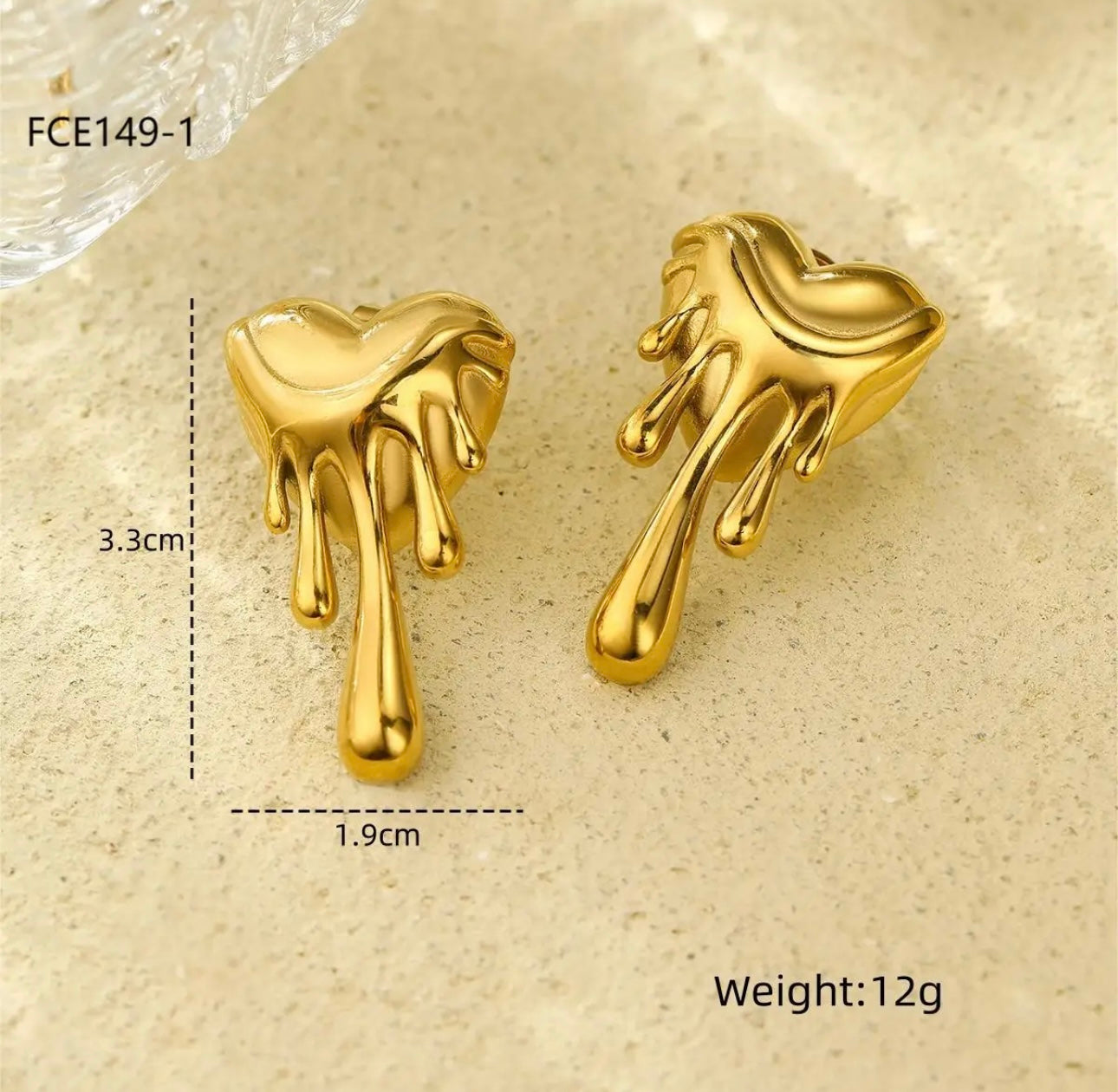 Sexy Heart Dripping Earrings kohi shop