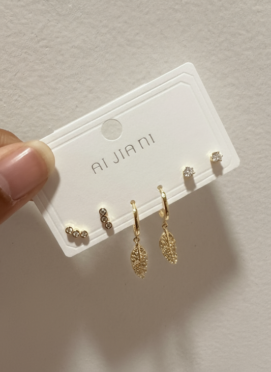 Zirconia Diamond Leaf Combo