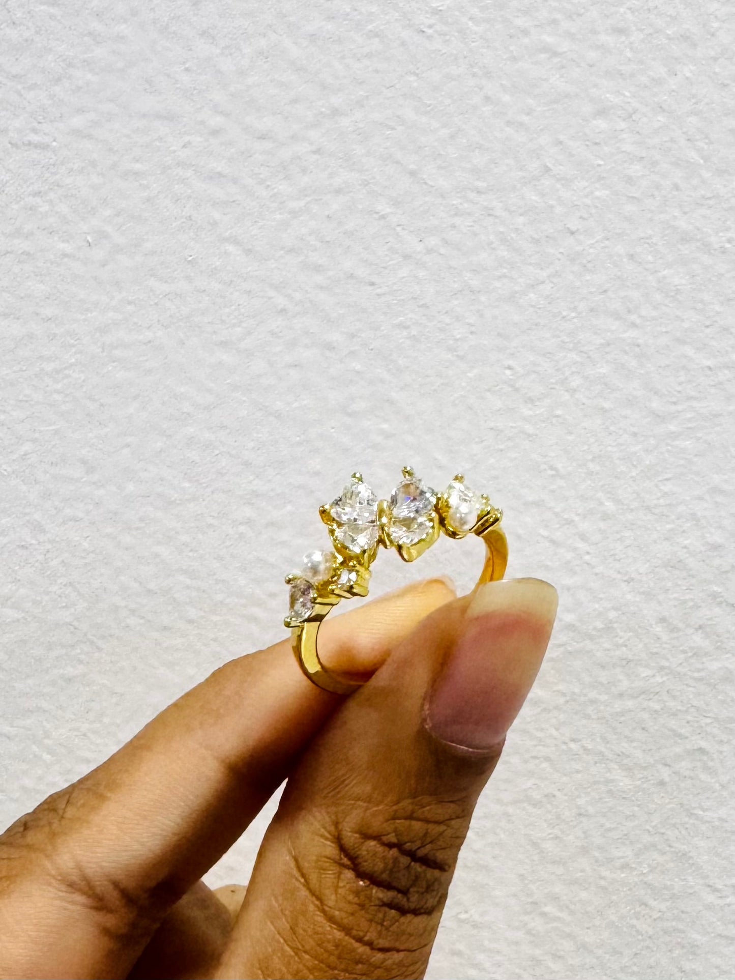Diwali collection Flower Crystal Ring