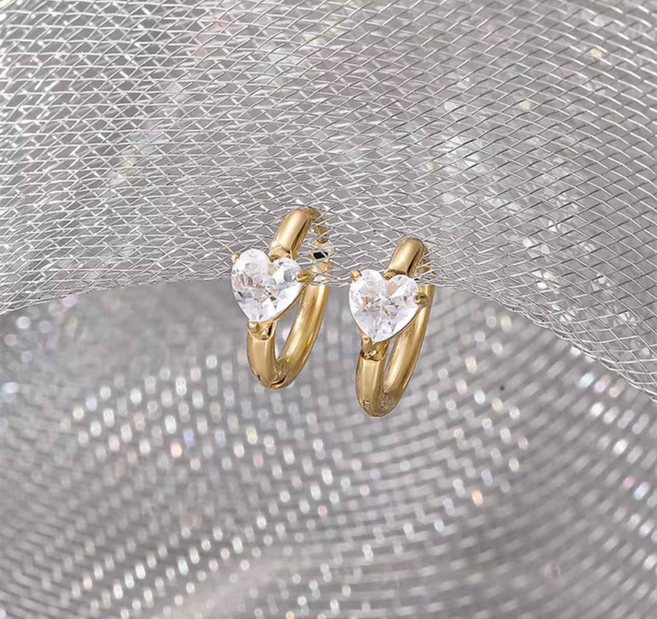 Heart Hoop Earrings kohi shop