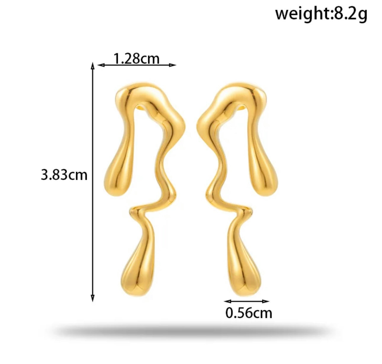 Water Drop Statement Earrings kohi