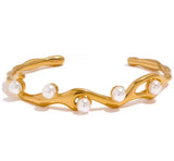 Pearly Modern Cuff Bracelet kohi shop