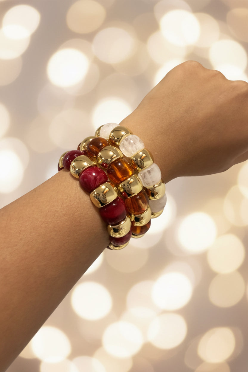 Resin Beats Bracelet (set of 3)