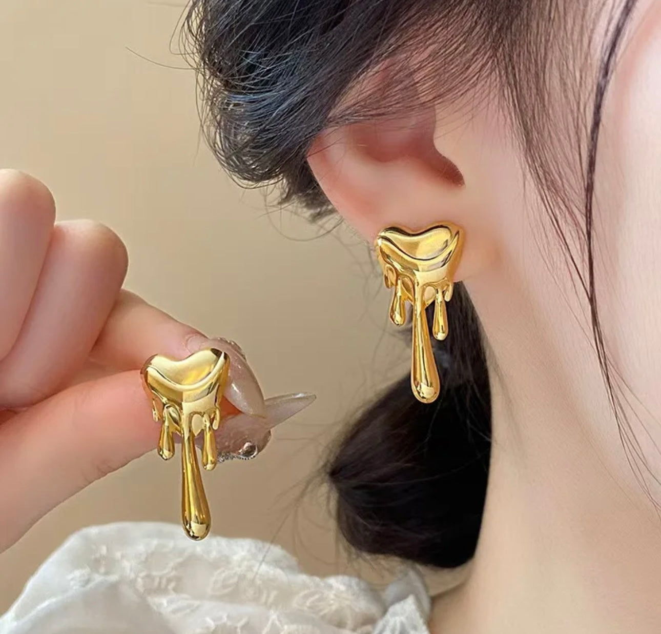 Sexy Heart Dripping Earrings kohi shop
