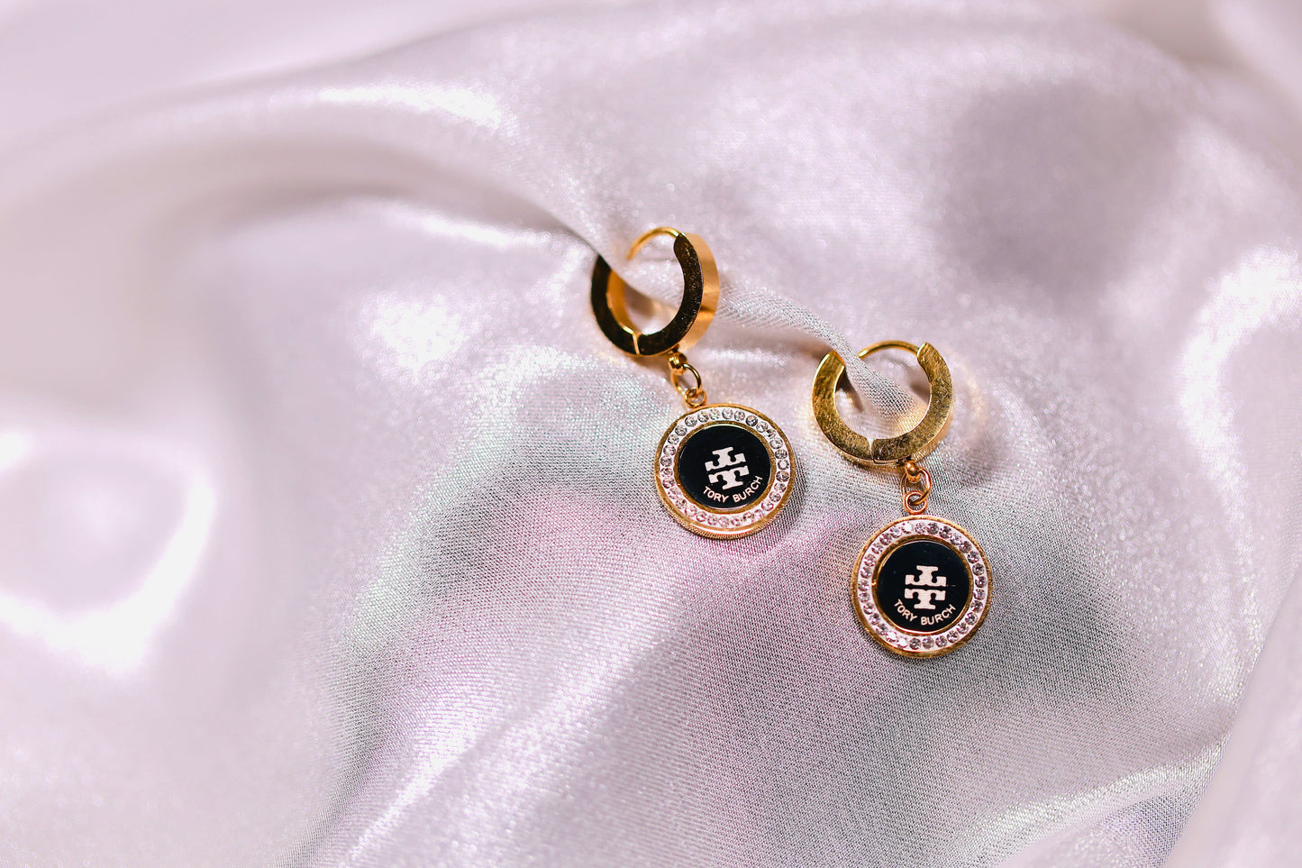 Zirconia Diamond Infused Black Drop Earring kohi