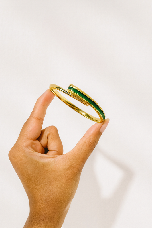 Emerald Bangle Bracelet