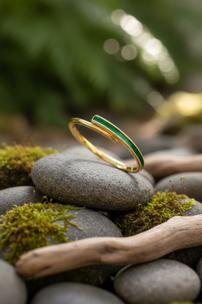 Emerald Bangle Bracelet