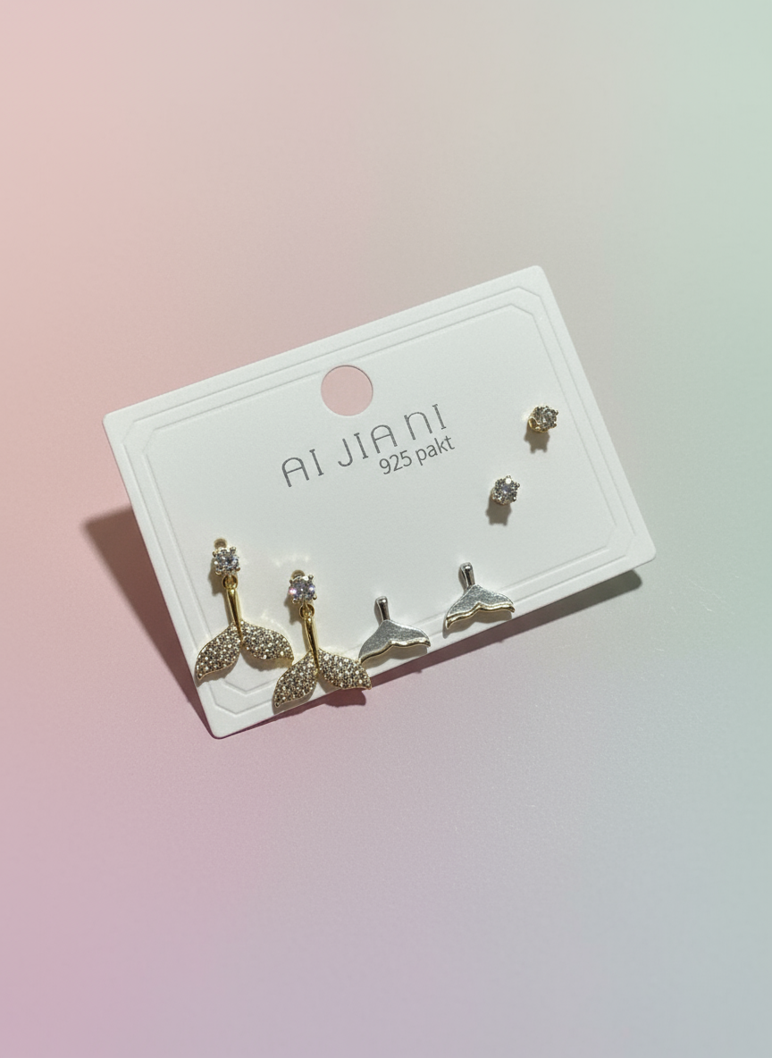 Zirconia Diamond Whale Combo