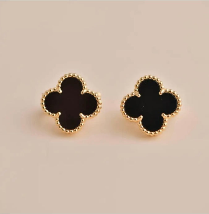 Black Clover Set- Necklace and Earring Combo kohi shop