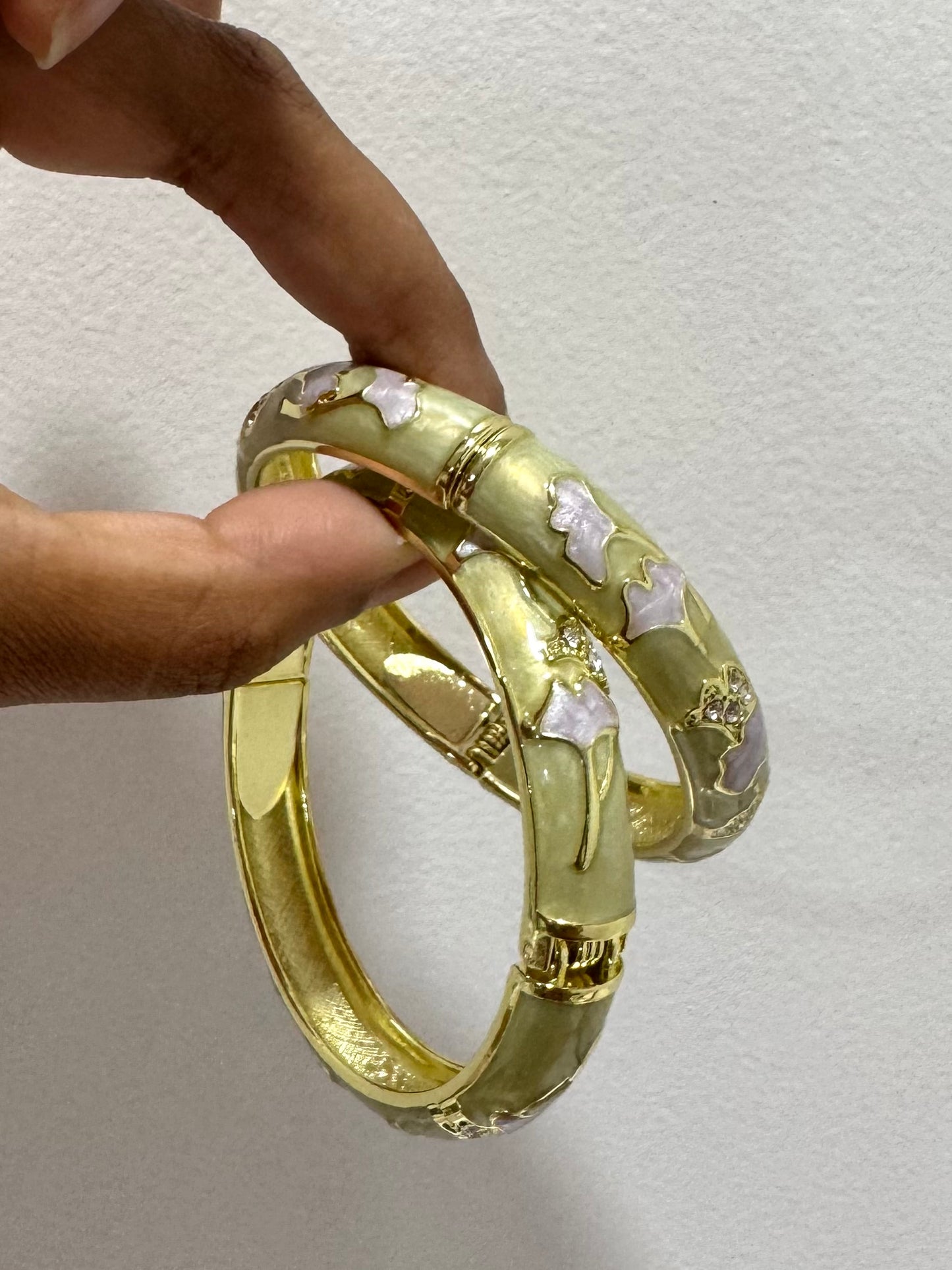 Pastel Green Italian Bangle