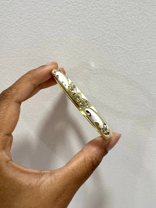 Classy white Zirconia Italian Bangle